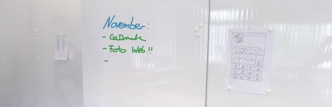 Beschriftung Whiteboard Folie