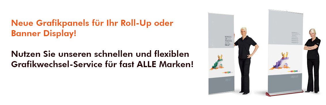 Grafikwechsel Roll-Up Displays