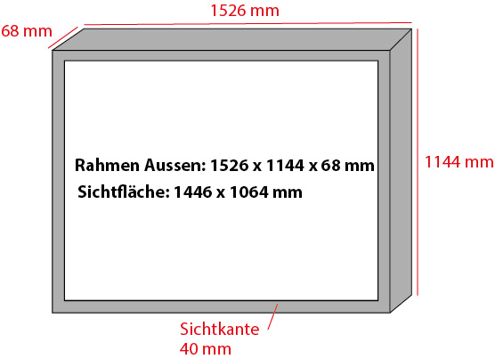 Backlite Rahmen