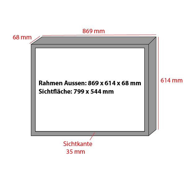 Backlite Rahmen