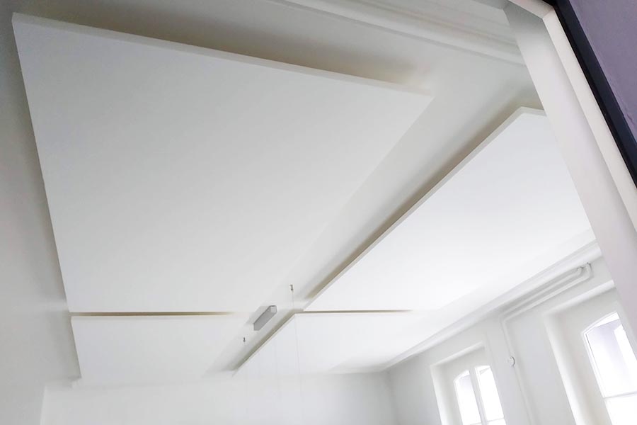 Akustikplatten farbig wand