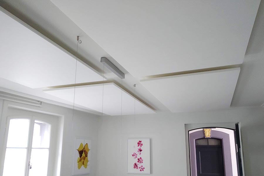 Akustikplatten farbig wand