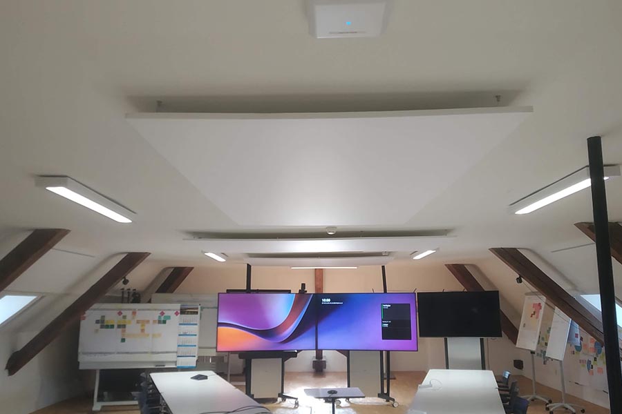 Akustikplatten farbig wand