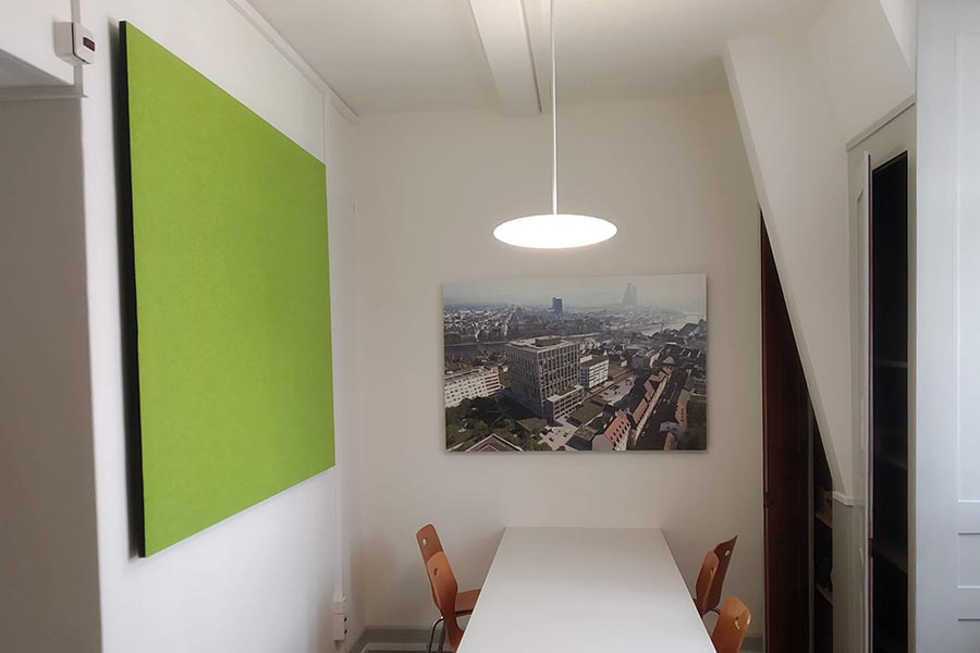 Akustikplatten farbig wand