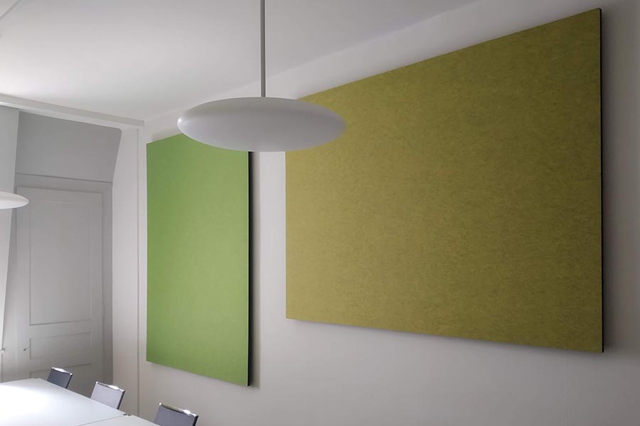Akustikplatten farbig wand