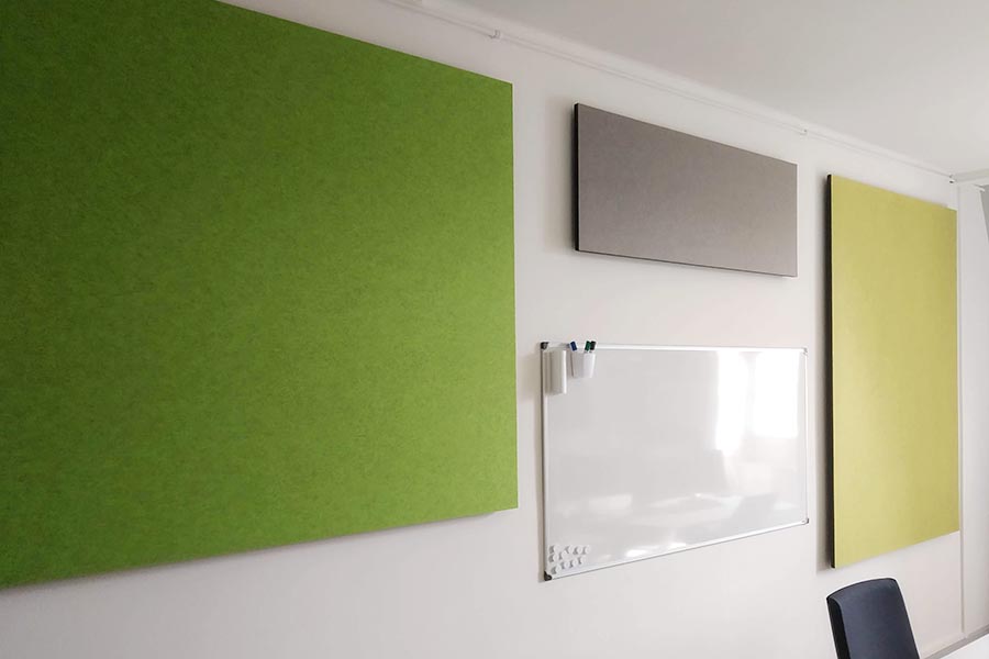 Akustikplatten farbig wand