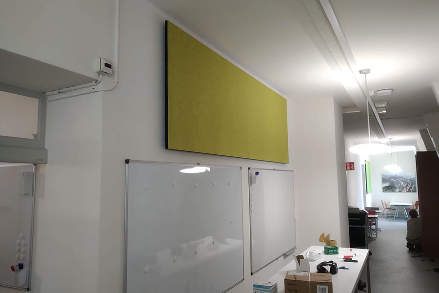 Akustikplatten farbig wand