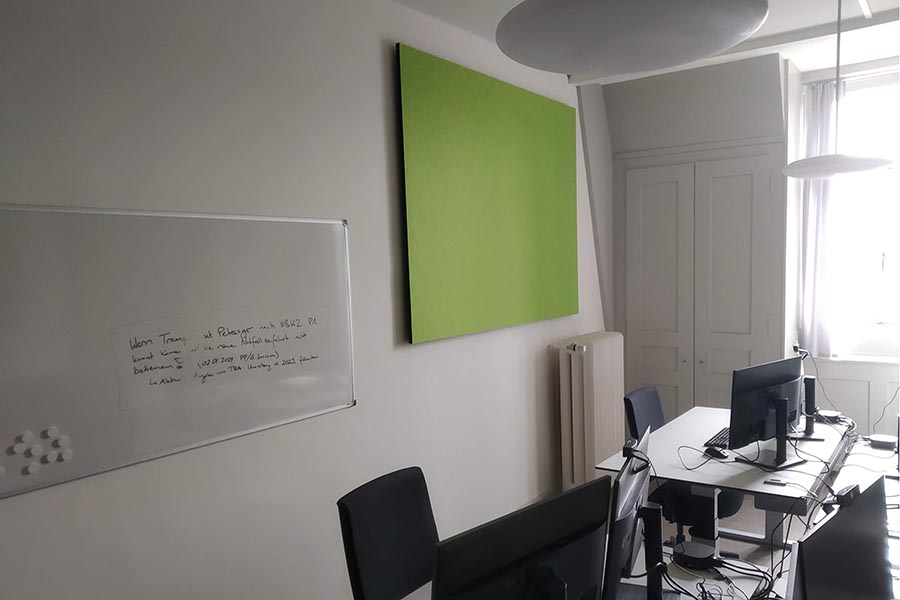 Akustikplatten farbig wand
